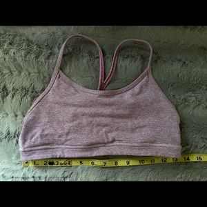 Lululemon purple racer back bra size 6 - thin striped pattern